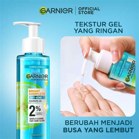 Promo Garnier Bright Complete Anti Acne Gel Wash 120 Ml Diskon 6 Di