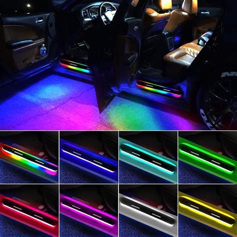 Amazon Pcs Led Door Sill Lights Wiring Free Car Pedal Pathway