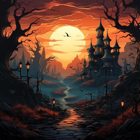 Premium AI Image | Gradient halloween background