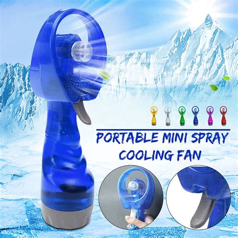 Durable Quality Pvc Abs Portable Mini Hand Held Water Spray Cooling Fan