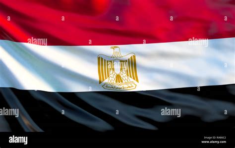 Egypt Flag Waving Flag Of Egypt 3d Illustration Cairo Stock Photo Alamy