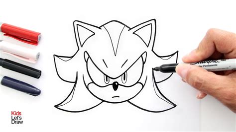 C Mo Dibujar A Shadow How To Draw Shadow The Hedgehog Head