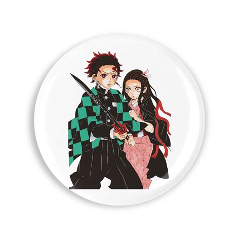 Set Insigne Tanjiro Kamado Cu Nezuko Kamado Demon Slayer No