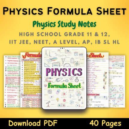 Best Aesthetic Physics Notes Pdf High School Study Guides Newtondesk