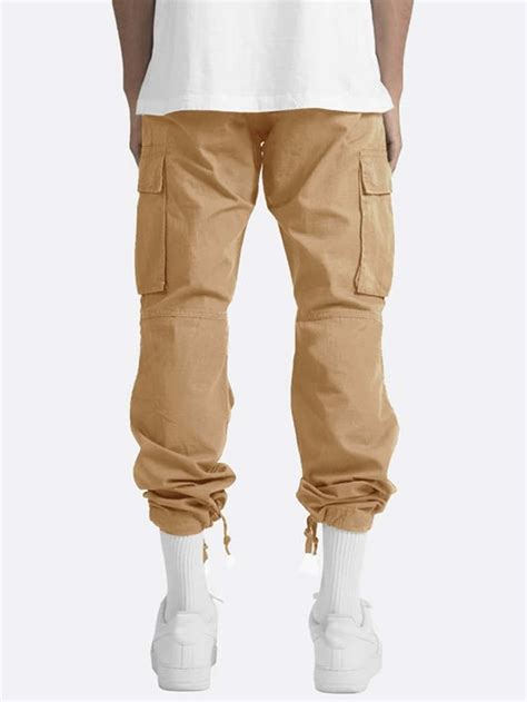 Men Flap Pocket Drawstring Waist Pants Shein Usa