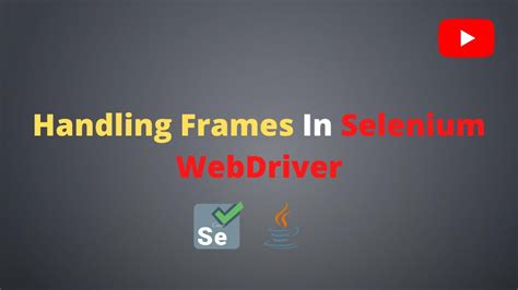 How To Handle Frames In Selenium WebDriver Selenium Java YouTube