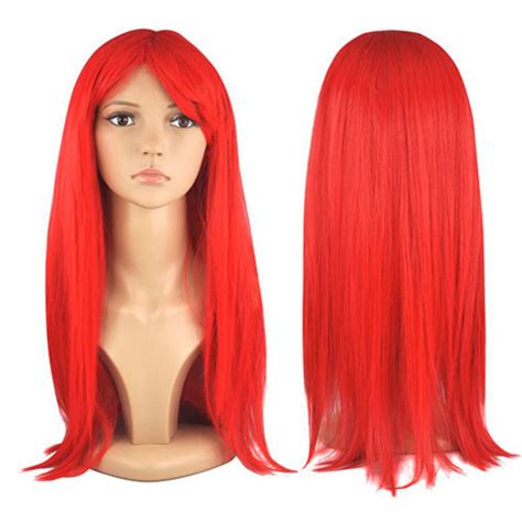 Womens Ladies Long 19 Straight Wig Fancy Dress Cosplay Wigs Pop Party