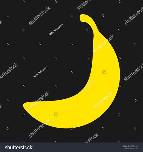 Yellow Banana Shape Silhouette Fruit Food Stock Vector Royalty Free 1875729028 Shutterstock