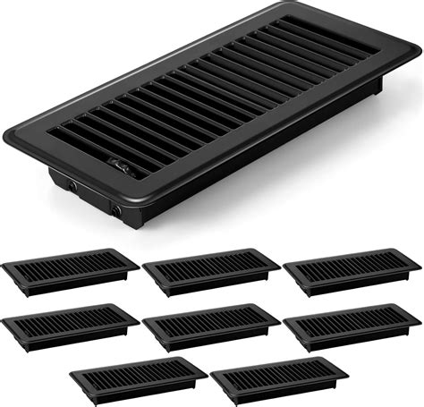 4 x 10'' Floor Vent Covers Heavy Duty Floor Register Metal Heat Vent ...