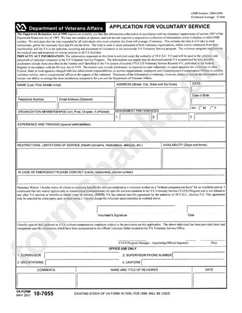 Va Form 10 10ez Printable