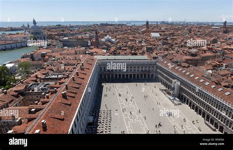 The view from the top of Campanile di San Marco in Piazza San Marco ...