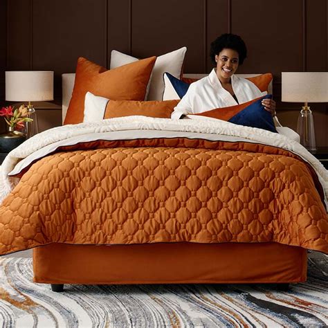 Kylie Duvet Cover Set Continental Orange