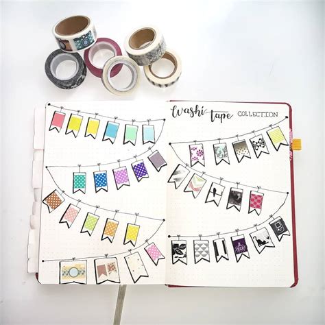 35 Creative Washi Tape Bullet Journal Ideas - The Creatives Hour