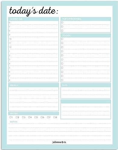 Amazon Minimalmart Daily Planner With 50 Undated 8 5 X 11 Tear