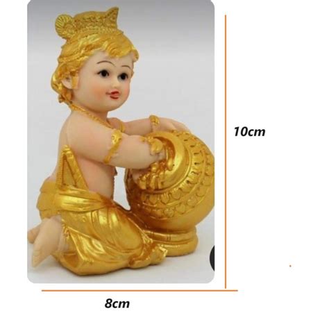 Makhan Chor Resin And Marble Powder Laddu Gopal Krishna Kanha Ji Mu