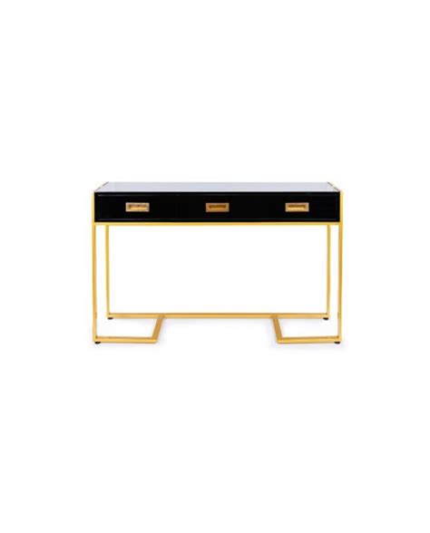 Black Console Table w/ 3 drawers | Orienta