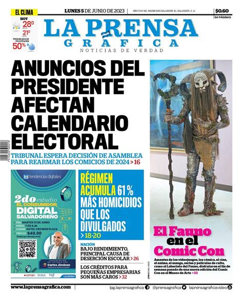 La Prensa Gr Fica On Twitter Compartimos La Portada De La Prensa