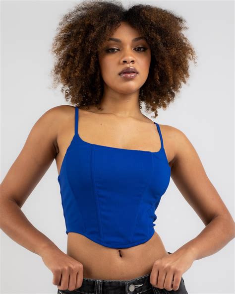 Shop Ava And Ever Lamar Corset Top In Cobalt Fast Shipping And Easy Returns City Beach Australia