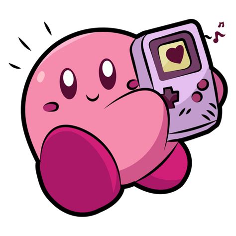 Kirby Listening Music Sticker Sticker Mania