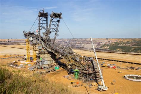 Large Bucket Wheel Excavator Mining Machine At Work In A Brown Coal