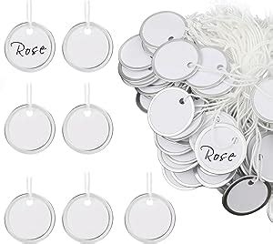 100 pcs Porte Clés en Métal Ronds Porte Clés Inscriptibles Porte Clef