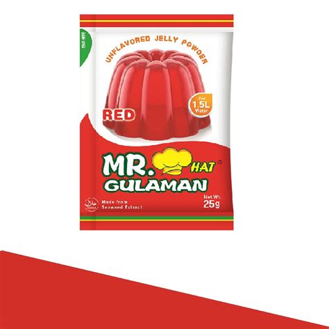 Mr Hat Gulaman Unflavored Jelly Powder Red G X Lazada Ph