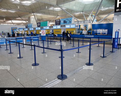 Empty Ryanair Check In Desks Hi Res Stock Photography And Images Alamy