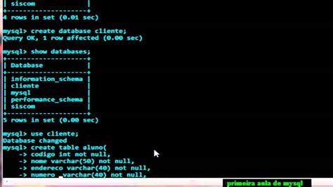 Comando Basicos De Mysql Via Prompt Top Dicas Youtube