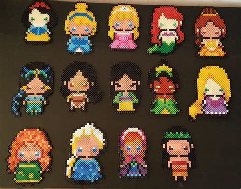 Princesses Disney En Perles Hama Perles Repasser Pixel