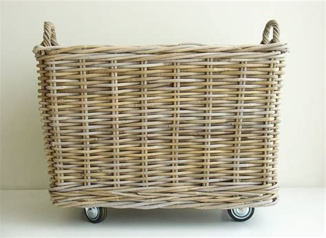 wicker-basket-with-wheels - Home Decorating Trends - Homedit Laundry ...