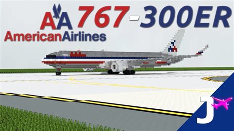 American Airlines Chrome Boeing 767 300er Minecraft Youtube