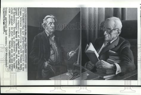 1971 Press Photo Thomas Hart Benton Artist Unveiled At The Truman Libr