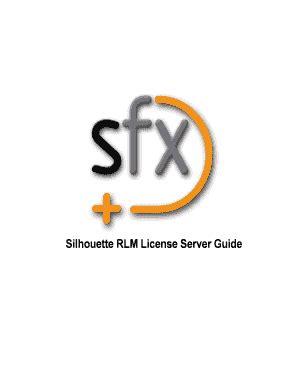 Fillable Online Silhouette Rlm License Server Guide Fax Email Print