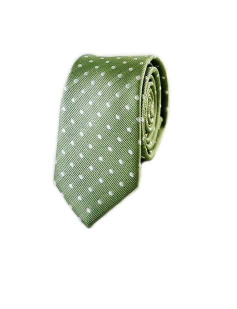 Corbata Original Estrecha Puntos Verde Vizenzo