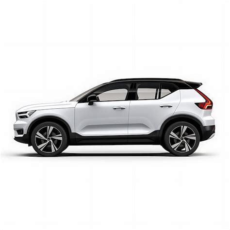 Premium Photo Car Isolated On White Background Volvo Xc40 Recharge Electric Suv White Car