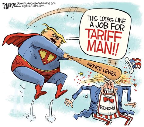 Political Cartoon Us Trump Mexico Tariff Man Hurting Economy The Week