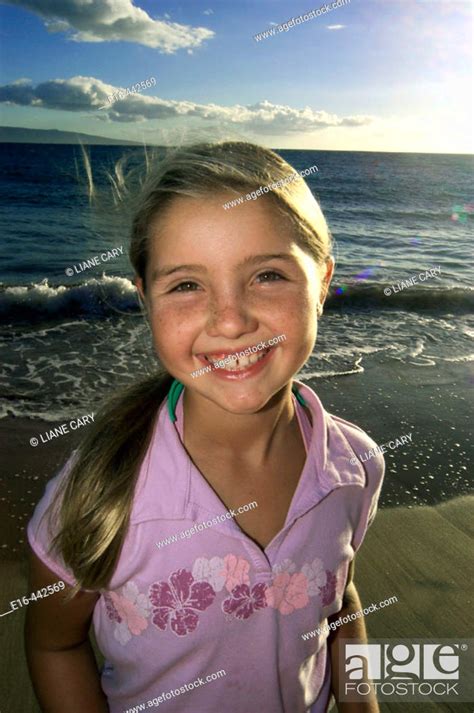 Happy Beach Girl Stock Photo Picture And Rights Managed Image Pic