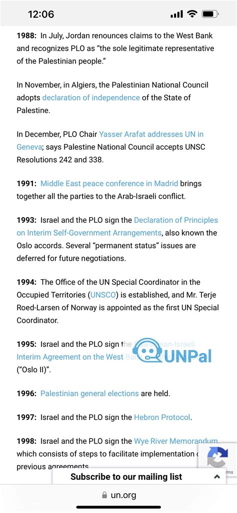 The timeline of the Israeli occupation on Palestine according to the UN ...