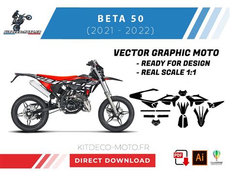 Template Beta 50 RR 2021 2023 Vector Motorcycle Graphic Kit Shop