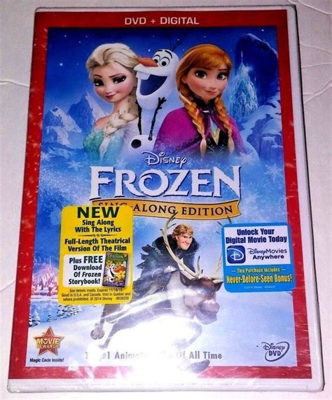 Frozen DVD 2014 Sing Along Edition Includes Digital Copy For Sale