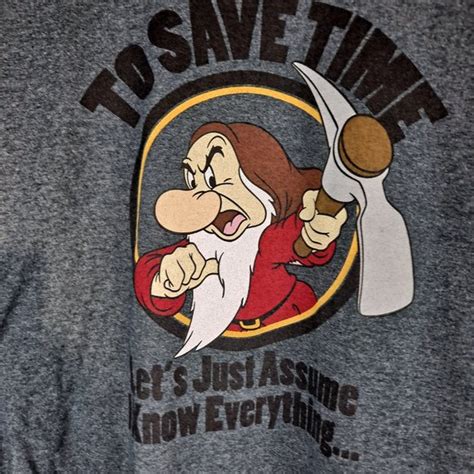 Disney Shirts Disney Grumpy Dwarf Graphic Tshirt Poshmark