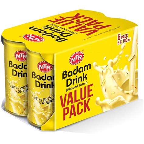 Mtr Badam Drink Can 180 X6 Pack Woolworths