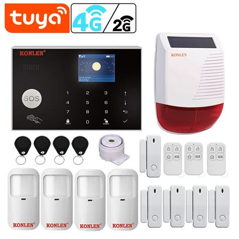 Tuya Smart Wifi 2g 4g 3g Gsm Home Security Alarm System Burglar Kit