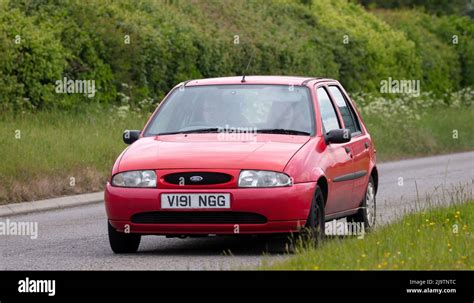 2000 red Ford Fiesta Stock Photo - Alamy