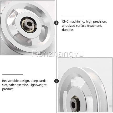 4 8X 90mm Aluminum Alloy Bearing Pulley Wheel Cable Gym Equipment