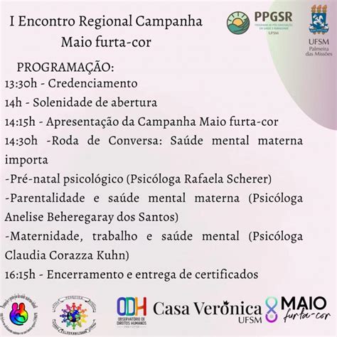 Encontro Regional Da Campanha Maio Furta Cor Ocorre Em Palmeira Das