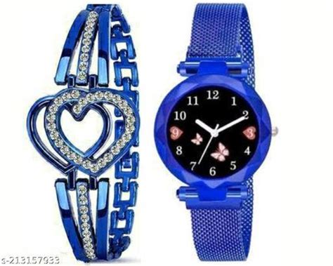 Luxury Mesh Magnet Buckle Starry Sky Quartz Watches For Girls