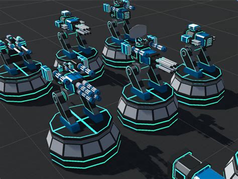 Warzone Sci Fi Turret Pack D Environments Unity Asset Store