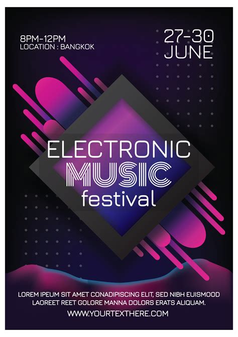 Music Festival Poster For Party Vector Art At Vecteezy