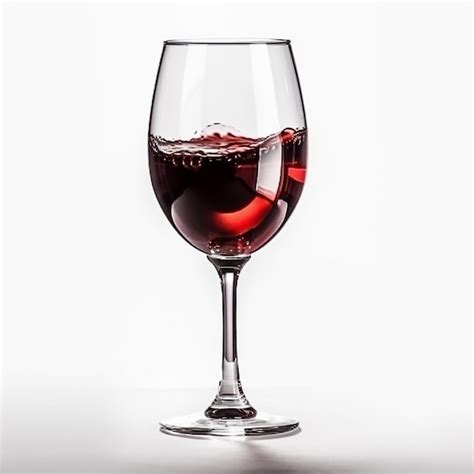 Premium Photo Glass Of Red Wine On White Background Ai Generated Image